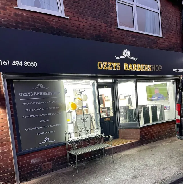 The Ozzys Barbershop front on Osborne Street